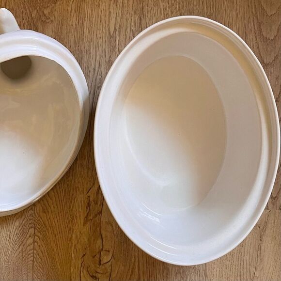 Vintage California White Nesting Duck Lid Oval Casserole Dish - Picture 12 of 16